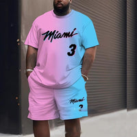 Men's Christian Casual 3D Printed T-Shirt & Shorts Two-Piece Set - Summer Sports Outfit