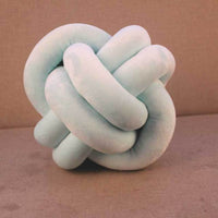 Cozy Knotted Plush Ball Throw Pillow - Soft & Cuddly Decor for Home