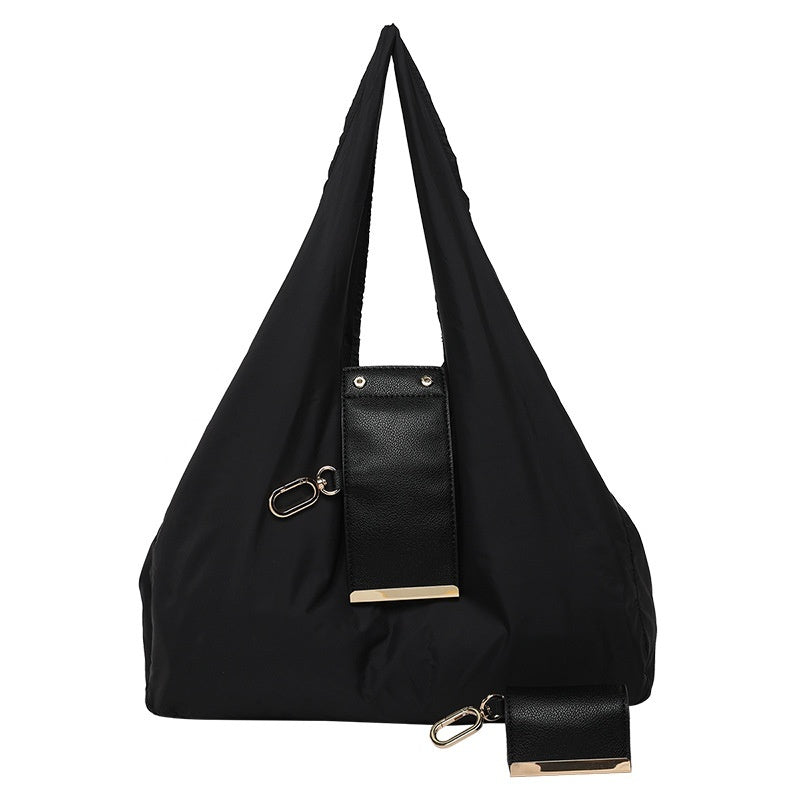 Women's Handbag With Key-ring Design Lightweight Shoulder Bag Large Capacity Shopping Bags What Else You Got?