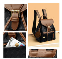 Women’s PU Leather Bucket Backpack – Casual Shoulder Bag for School & Travel