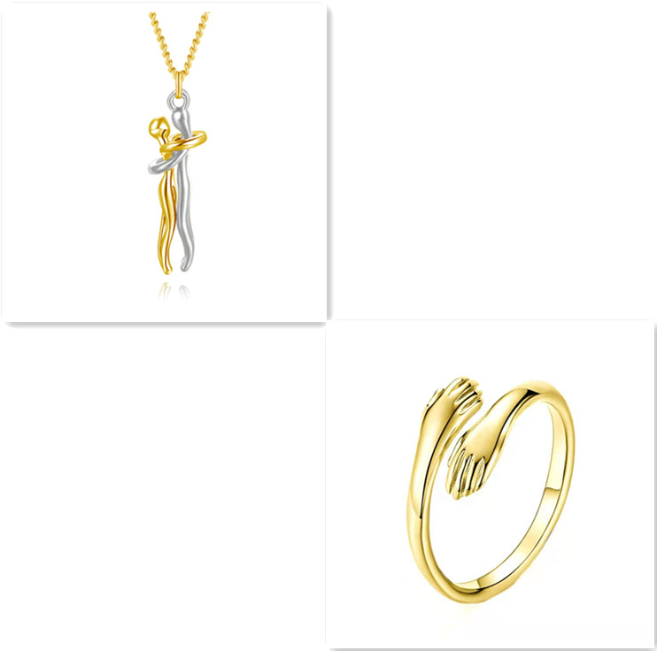 Love Hug Necklace Unisex Men Women Couple Jewelry Simple Temperament Clavicle Chain Valentines Day Lover Gift What Else You Got?