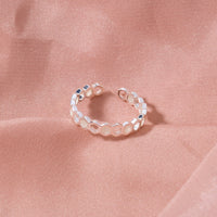 Glow-in-the-Dark Honeycomb Ring – Luminous Geometric Statement Jewelry