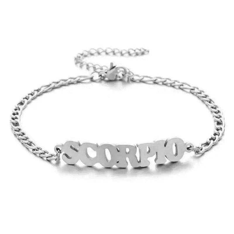 Stainless Steel Zodiac Letter Bracelet What Else You Got?