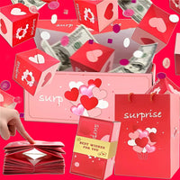 Joyful Surprise Explosion Box - Bouncing Gift Boxes for Birthday, Christmas & Anniversary - DIY Folding Paper Money Box