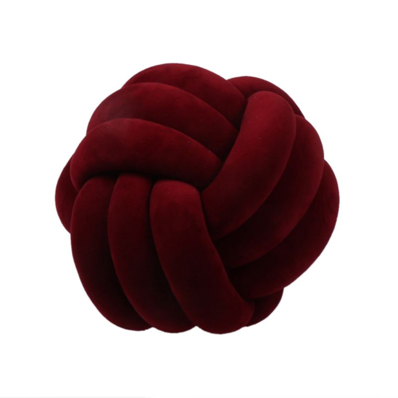 Knotted Plush Ball Design Round Throw Pillow What Else You Got?