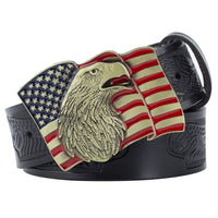 Eagle Buckle Genuine Leather Men's Casual Belt Leisure Fashion Clothing Accessories