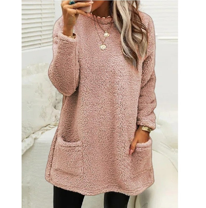 Women’s Winter Fleece Pullover Sweater with Pockets What Else You Got?