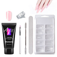 Heavenly Hands: Painless Crystal Gel Nail Art Set with UV/LED Lamp - No Paper Holders Needed