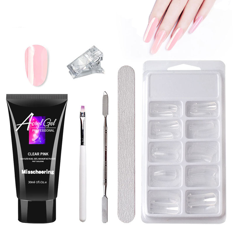 Heavenly Hands: Painless Crystal Gel Nail Art Set with UV/LED Lamp - No Paper Holders Needed