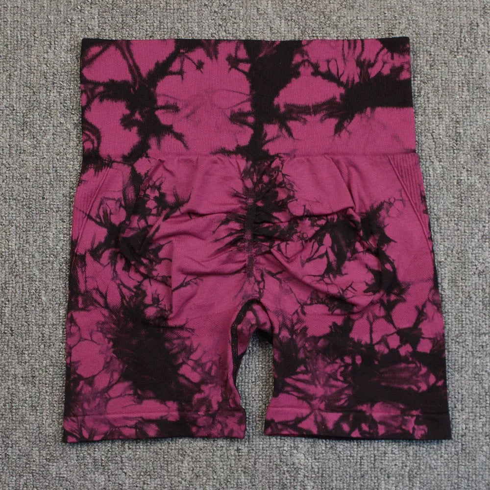 Tie-dye Printed Yoga Pants Summer Quick-drying Fitness Shorts Sexy High-waisted Hip-lifting Leggings Women Pants What Else You Got?