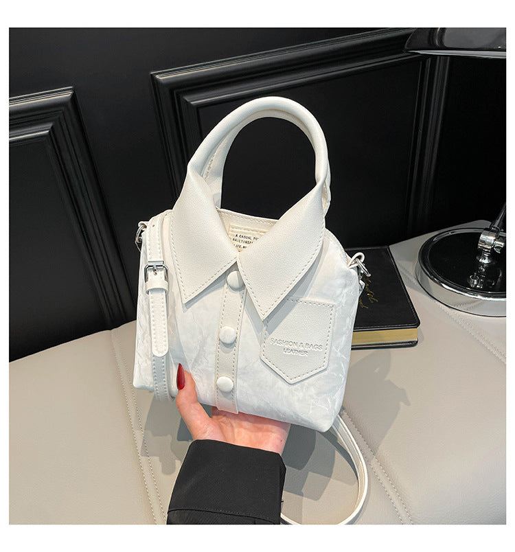 Minimalist PU Crossbody Bag – Small Everyday Shoulder Purse with Stitch Detail What Else You Got?