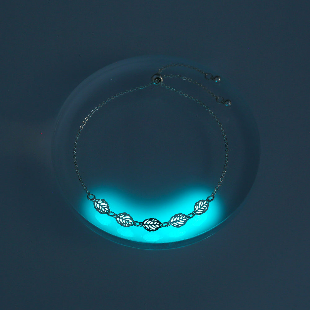 Glow‑in‑the‑Dark Silver Leaf Copper Bracelet What Else You Got?