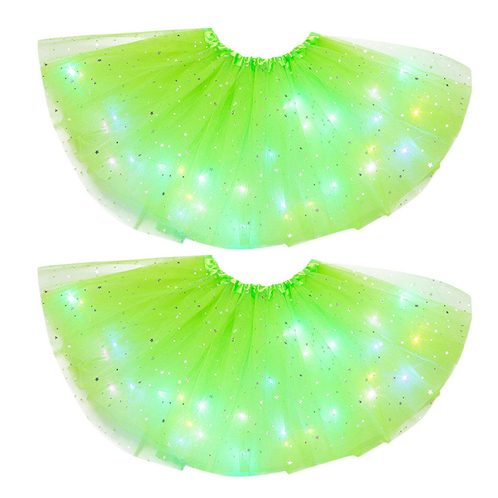 Magical & Luminous  LED Princess Halloween Tutu Skirt Sequins Shiny Skirt What Else You Got?