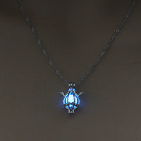 Glow-in-the-Dark Angel Necklace – Multicolor Luminous Pendant