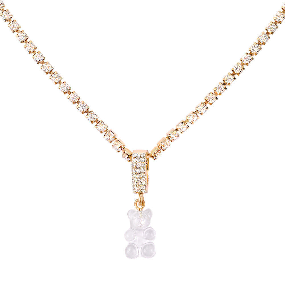 Fashion Cartoon Bear Diamond Necklace What Else You Got?
