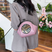 Western Shell Crossbody Bag – PU Leather Shoulder Purse for Women