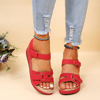 Stylish Women's Velcro Wedge Sandals – Open Toe Platform Summer Shoes in 4 Colors