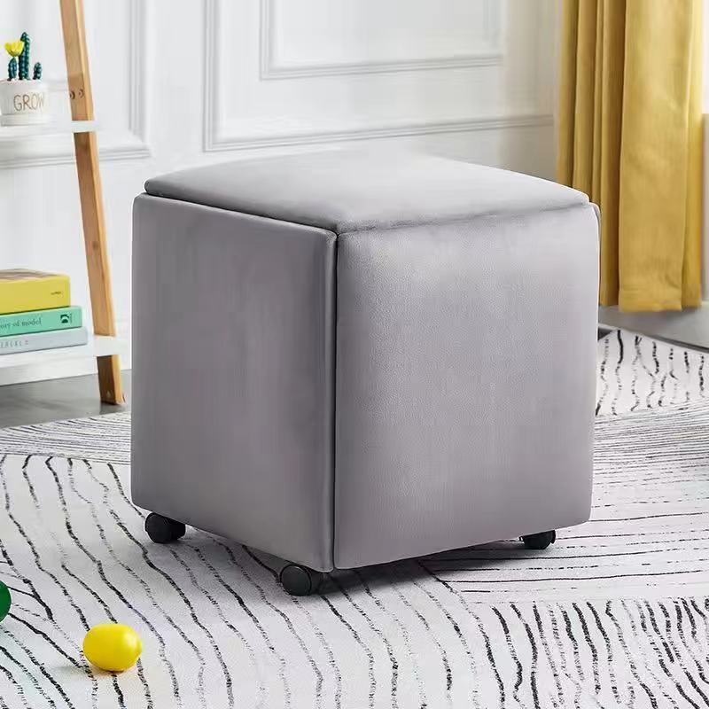 Rubik’s Cube Combination Stool – Multifunctional 5‑in‑1 Storage Ottoman with Flannel or Leather Finish What Else You Got?