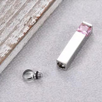 Zodiac Birthstone Memorial Necklace – Openable Diamond Pendant for Ashes & Keepsakes