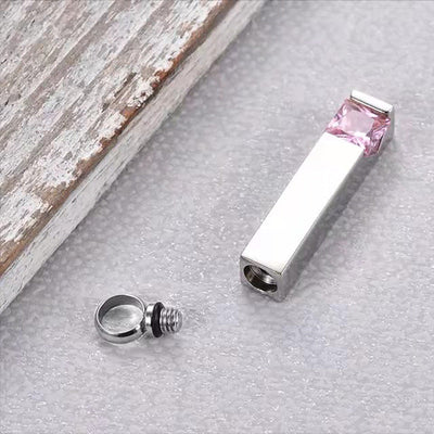 Zodiac Birthstone Memorial Necklace – Openable Diamond Pendant for Ashes & Keepsakes