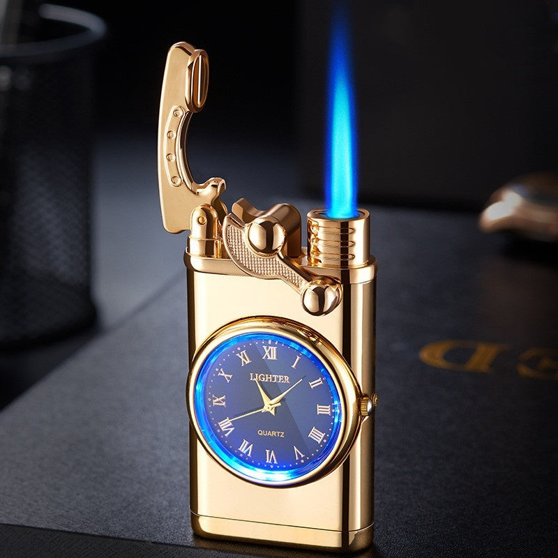 2‑in‑1 Watch Lighter – Real Dial Wristwatch with Windproof Blue Flame Torch (Refillable Butane What Else You Got?