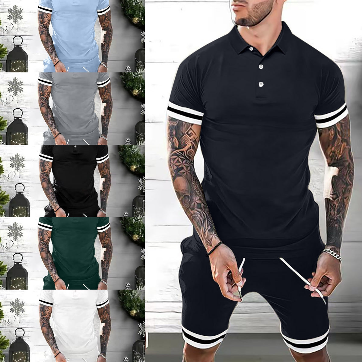 Men's Matching Polo & Short Set - Summer Casual Outfit | Christian Apparel