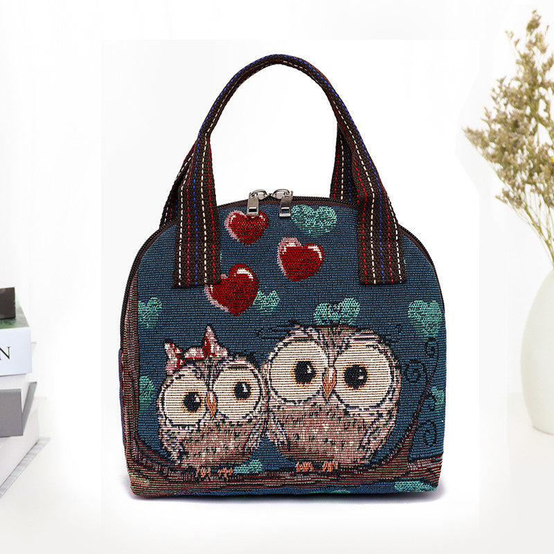 Ethnic‑Style Jacquard Tote – Artistic Shell‑Shape Handbag (Black Elephant) What Else You Got?