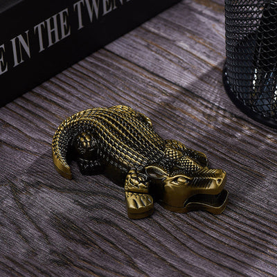 Crocodile-Shaped Torch Lighter – Windproof Refillable Butane Lighter in Zinc Alloy