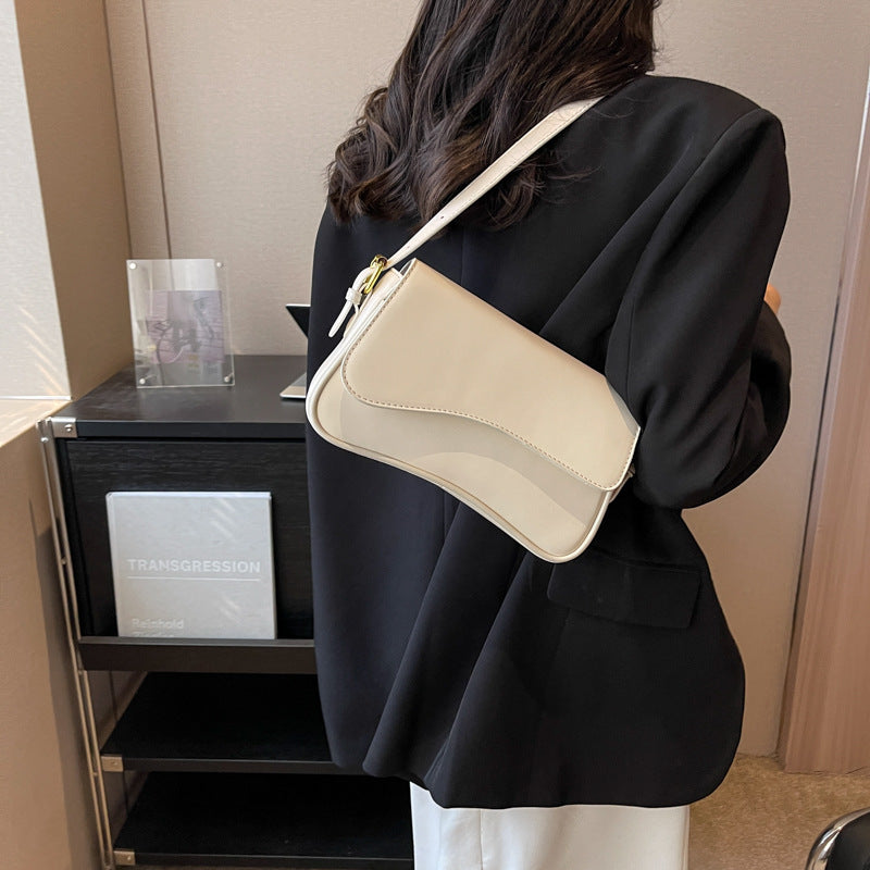 Women’s Flap‑Top Magnetic‑Clip Shoulder Bag – Street Fashion PU Leather Double‑Strap Purse What Else You Got?