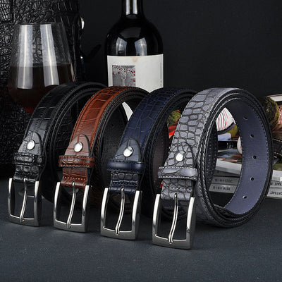Men's Casual PU Pin Buckle Belt