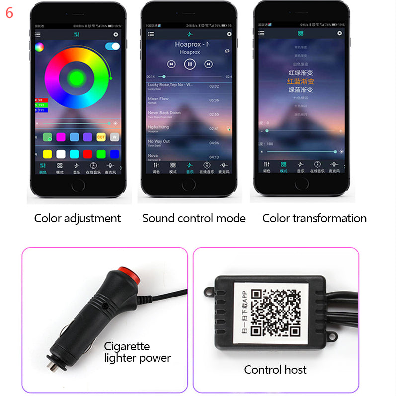 Car Fiber Optic Ambient Light Modified Car Interior Cool Light APP Rhythm Light What Else You Got?