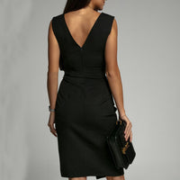 Elegant Summer V-Neck Split Dress - Stylish & Modest Party Wear for Women