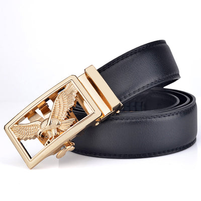Men's Automatic Buckle Leather Belt – Business Casual