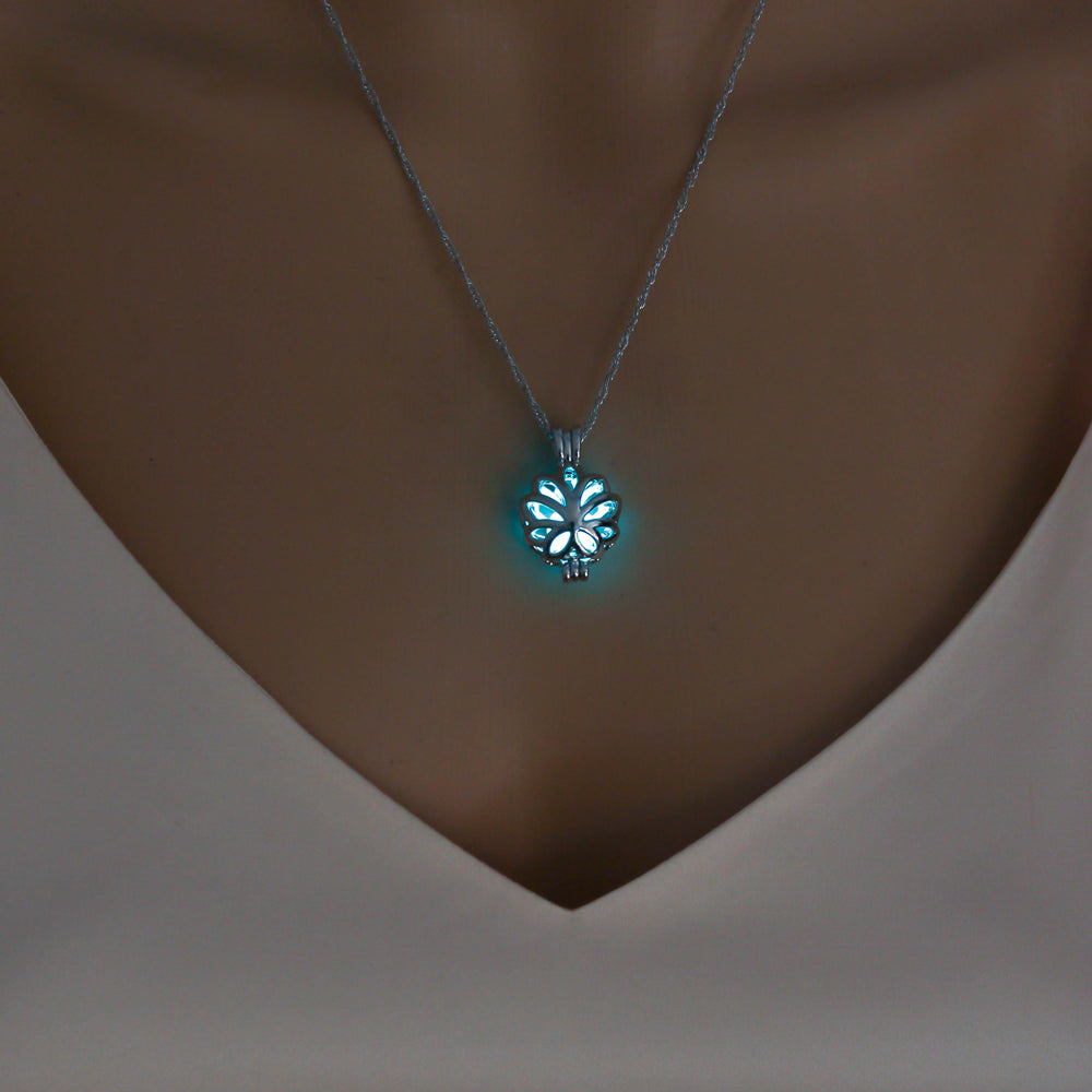 Glow-in-the-dark Lotus with a hollowed-out diy necklace What Else You Got?