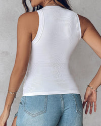 Women's Sleeveless Vest Top with Built-In Bra – Summer Comfort & Style