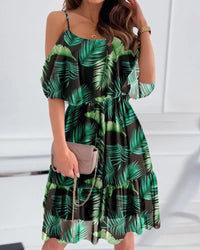 Floral Ruffled Suspender Dress - Feminine & Flirty Summer Style