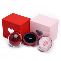 Eternal Rose Jewelry Box - Preserved Forever Flower Gift Set with Ring & Necklace Storage | Christian Valentine Gift