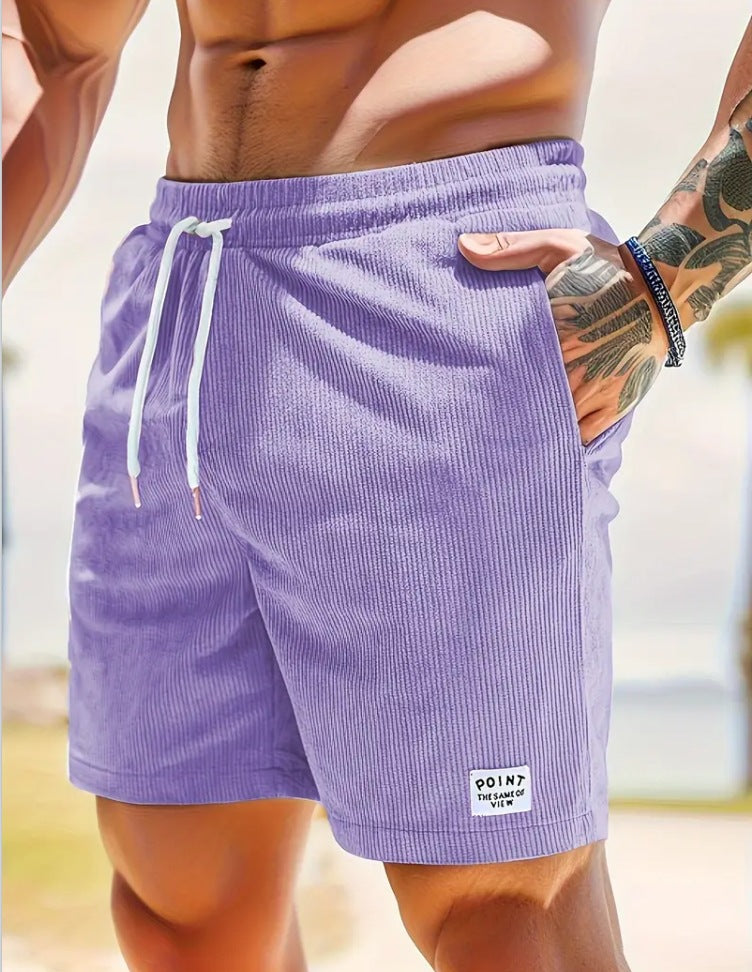 Lace-up Drawstring Shorts Summer Corduroy Sports Short Pants Mens Clothing What Else You Got?