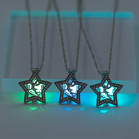 Gothic Pentagram Angel Glow Necklace – Luminous Pendant for Halloween & Cosplay