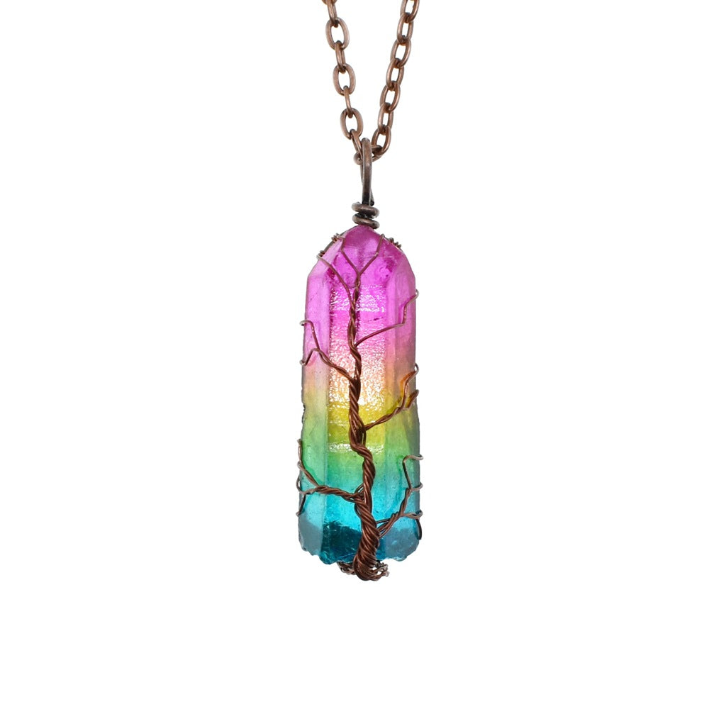 Tree of Life Crystal Pillar Pendant Necklace What Else You Got?