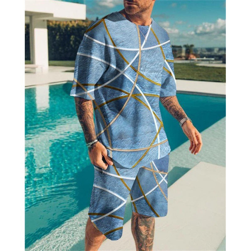 Short Sleeve Foreign Trade Men Leisure Set Suit What Else You Got?