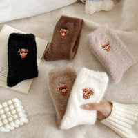 Cozy Fleece-Lined Women's Socks - Warm, Thick & Perfect for Autumn & Winter - One Size Fits Most