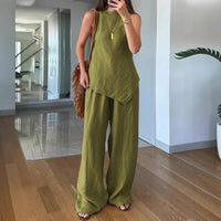 Comfortable Christian Casual Two-Piece Pullover Set with Pockets - Soft Cotton Commuter Style