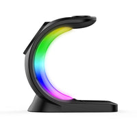 4-in-1 Magnetic Wireless Charger Hub – Fast Charge iPhone, Apple Watch & AirPods – Ambient Light Nightstand Stand
