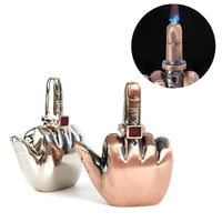 Windproof Finger Torch Lighter – Refillable Butane Torch for Smokers & Campers