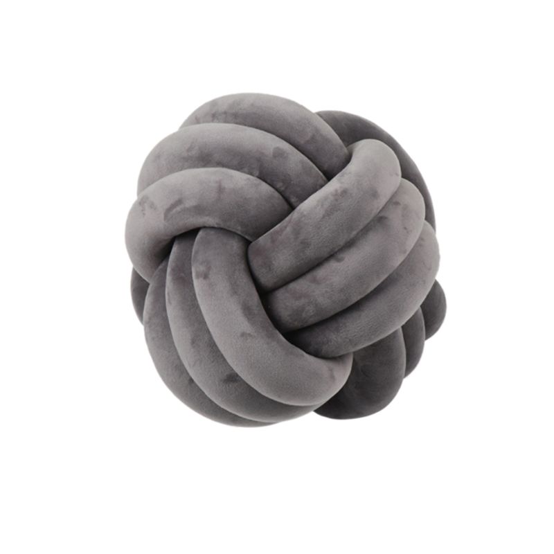 Knotted Plush Ball Design Round Throw Pillow What Else You Got?