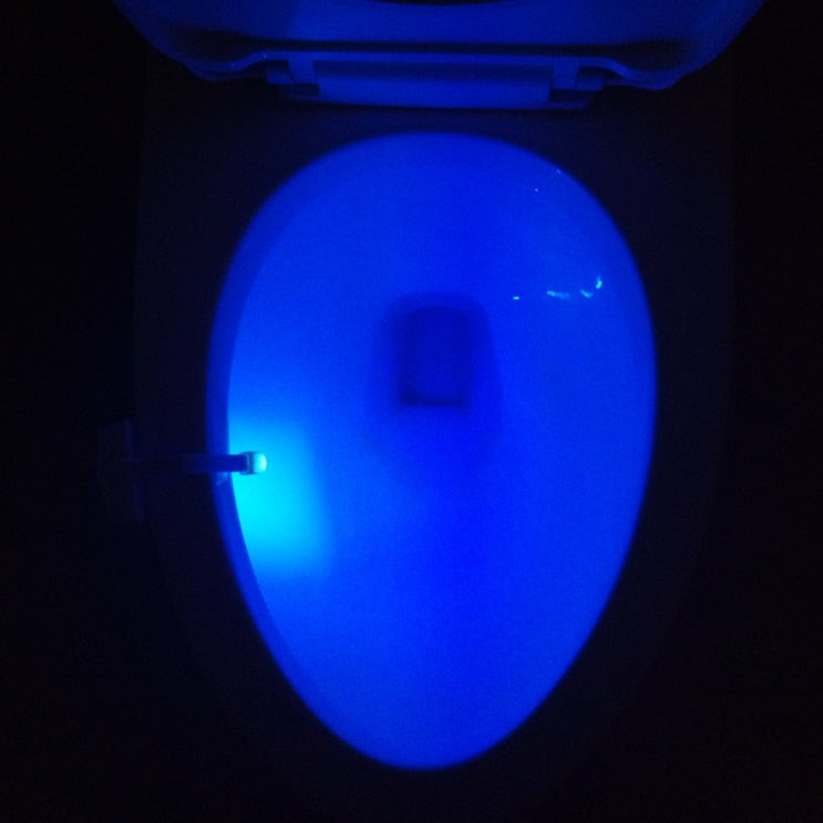 Toilet Induction LED Night Light – Motion Sensor, 8‑Color, Battery Powered, Universal Fit What Else You Got?