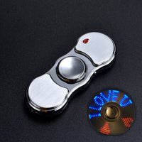 Fingertip Gyro Spinner - Premium Zinc Alloy Rechargeable Fidget Toy with USB Charging