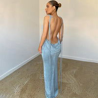 Elegant Women's Halter Backless Summer Dress - Modest & Stylish Club Party Outfit