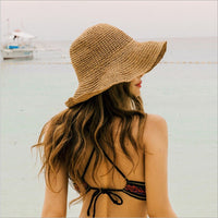 Graceful Summer Sun Hat - Foldable Straw Beach Hat for Women with UV Protection